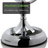 imageOVENTE 9quot Lighted Tabletop Makeup Mirror with 1X5X Magnification DoubleSided Magnifying Vanity Mirror with Dimmable LED Lights 360 Swivel Design and Dual Power Supply Polished Chrome MGT95CH1X5XPolished Chrome