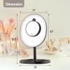 imageOVENTE 9quot Lighted Tabletop Makeup Mirror with Mini Magnetic 10X Magnifying Mirror Touch Screen Dimmable LED Lights Rechargeable ampamp Portable Vanity Mirror Perfect for Bathroom or Travel Black MOT22BBlack