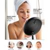 imageOVENTE 9quot Lighted Tabletop Makeup Mirror with Mini Magnetic 10X Magnifying Mirror Touch Screen Dimmable LED Lights Rechargeable ampamp Portable Vanity Mirror Perfect for Bathroom or Travel Black MOT22BBlack