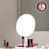 imageOVENTE 9quot Lighted Tabletop Makeup Mirror with Mini Magnetic 10X Magnifying Mirror Touch Screen Dimmable LED Lights Rechargeable ampamp Portable Vanity Mirror Perfect for Bathroom or Travel White MOT22W