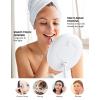 imageOVENTE 9quot Lighted Tabletop Makeup Mirror with Mini Magnetic 10X Magnifying Mirror Touch Screen Dimmable LED Lights Rechargeable ampamp Portable Vanity Mirror Perfect for Bathroom or Travel White MOT22W