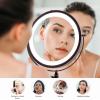 imageOVENTE 9quot Lighted Wall Mount Makeup Mirror with 1X7X Magnification Cordless Double Sided Magnifying Round Vanity Mirror 360 Swivel Design Extendable and Folding Arm Antique Bronze MFW85ABZ1X7XAntique Bronze