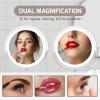 imageOVENTE 9quot Lighted Wall Mount Makeup Mirror with 1X7X Magnification Cordless Double Sided Magnifying Round Vanity Mirror 360 Swivel Design Extendable and Folding Arm Antique Bronze MFW85ABZ1X7XPolished Chrome