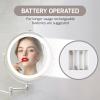 imageOVENTE 9quot Lighted Wall Mount Makeup Mirror with 1X7X Magnification Cordless Double Sided Magnifying Round Vanity Mirror 360 Swivel Design Extendable and Folding Arm Antique Bronze MFW85ABZ1X7XNickel Brushed