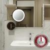 imageOVENTE 9quot Lighted Wall Mount Makeup Mirror with 1X7X Magnification Cordless Double Sided Magnifying Round Vanity Mirror 360 Swivel Design Extendable and Folding Arm Antique Bronze MFW85ABZ1X7XAntique Bronze