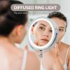 imageOVENTE 9quot Lighted Wall Mount Makeup Mirror with 1X7X Magnification Cordless Double Sided Magnifying Round Vanity Mirror 360 Swivel Design Extendable and Folding Arm Antique Bronze MFW85ABZ1X7XPolished Chrome