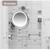 imageOVENTE 9quot Lighted Wall Mount Makeup Mirror with 1X7X Magnification Double Sided Magnifying Vanity Mirror LED Glow Light 360 Swivel Design Extendable ampamp Folding Arm Polished Chrome MPWD3185CH1X7XNickel Brushed