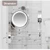 imageOVENTE 9quot Lighted Wall Mount Makeup Mirror with 1X7X Magnification Double Sided Magnifying Vanity Mirror LED Glow Light 360 Swivel Design Extendable ampamp Folding Arm Polished Chrome MPWD3185CH1X7XPolished Chrome