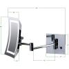 imageOVENTE 9quot Lighted Wall Mount Makeup Mirror with 1X7X Magnification Double Sided Magnifying Vanity Mirror LED Glow Light 360 Swivel Design Extendable ampamp Folding Arm Polished Chrome MPWD3185CH1X7XPolished Chrome