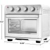 imageOVENTE Air Fryer Toaster Oven Combo 26 Qt Stainless Steel Countertop Convection Oven with 1700W Power and Free Accessories Perfect for Pizza Roast Bake Toast and Broil Silver OFM2025BR