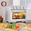 imageOVENTE Air Fryer Toaster Oven Combo 26 Qt Stainless Steel Countertop Convection Oven with 1700W Power and Free Accessories Perfect for Pizza Roast Bake Toast and Broil Silver OFM2025BR