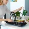 imageOVENTE Countertop Infrared Double Burner 1700W Electric Hot Plate and Portable Stove with 775quot and 675quot Ceramic Glass Cooktop 5 Level Temperature Setting and Easy to Clean Base Black BGI102BBGI102B  Black