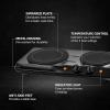 imageOVENTE Countertop Infrared Double Burner 1700W Electric Hot Plate and Portable Stove with 775quot and 675quot Ceramic Glass Cooktop 5 Level Temperature Setting and Easy to Clean Base Black BGI102BBGI102B  Black