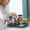 imageOVENTE Countertop Infrared Double Burner 1700W Electric Hot Plate and Portable Stove with 775quot and 675quot Ceramic Glass Cooktop 5 Level Temperature Setting and Easy to Clean Base Black BGI102BBGI102S  Silver