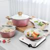 imageOVENTE Countertop Infrared Double Burner 1700W Electric Hot Plate and Portable Stove with 775quot and 675quot Ceramic Glass Cooktop 5 Level Temperature Setting and Easy to Clean Base Black BGI102BBGI201S  Silver