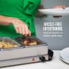 imageOVENTE Electric Buffet Server and Food Warmer with Temperature Control Perfect for Parties Dinners and Entertaining Two 15 Quart Chafing Dish Set with Stainless Steel Warming Tray Silver FW152S3 Chafing Pan  Silver