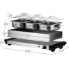 imageOVENTE Electric Buffet Server and Food Warmer with Temperature Control Perfect for Parties Dinners and Entertaining Two 15 Quart Chafing Dish Set with Stainless Steel Warming Tray Silver FW152S3 Chafing Pan  Silver