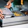imageOVENTE Electric Buffet Server and Food Warmer with Temperature Control Perfect for Parties Dinners and Entertaining Two 15 Quart Chafing Dish Set with Stainless Steel Warming Tray Silver FW152S3 Chafing Pan  Silver