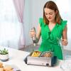 imageOVENTE Electric Buffet Server and Food Warmer with Temperature Control Perfect for Parties Dinners and Entertaining Two 15 Quart Chafing Dish Set with Stainless Steel Warming Tray Silver FW152S2 Chafing Pan  Silver
