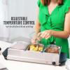 imageOVENTE Electric Buffet Server and Food Warmer with Temperature Control Perfect for Parties Dinners and Entertaining Two 15 Quart Chafing Dish Set with Stainless Steel Warming Tray Silver FW152S3 Chafing Pan  Silver