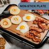 imageOVENTE Electric Griddle with 16 x 10 Inch Flat NonStick Cooking Surface Adjustable Thermostat Essential Indoor Grill for Instant Breakfast Pancakes Burgers Eggs Black GD1610BCopper