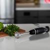 imageOVENTE Electric Immersion Hand Blender 300 Watt 2 Mixing Speed with Stainless Steel Blades Powerful Portable Easy Control Grip Stick Mixer Perfect for Smoothies Puree Baby Food ampamp Soup Red HS560RBlack