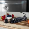 imageOVENTE Electric Immersion Hand Blender 300 Watt 2 Mixing Speed with Stainless Steel Blades Powerful Portable Easy Control Grip Stick Mixer Perfect for Smoothies Puree Baby Food ampamp Soup Red HS560RBlack
