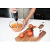 imageOVENTE Electric Immersion Hand Blender 300 Watt 2 Mixing Speed with Stainless Steel Blades Powerful Portable Easy Control Grip Stick Mixer Perfect for Smoothies Puree Baby Food ampamp Soup Red HS560RWith Attachment  Black