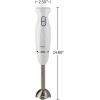 imageOVENTE Electric Immersion Hand Blender 300 Watt 2 Mixing Speed with Stainless Steel Blades Powerful Portable Easy Control Grip Stick Mixer Perfect for Smoothies Puree Baby Food ampamp Soup Red HS560RWhite
