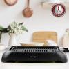 imageOVENTE Electric Indoor Grill with 13x10 Inch NonStick Cooking Surface 1000W Fast Heat Up Power Adjustable Temperature Removable and Dishwasher Safe Grilling Plate and Drip Tray Black GD1632NLBGD1632NLB