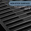imageOVENTE Electric Indoor Grill with 13x10 Inch NonStick Cooking Surface 1000W Fast Heat Up Power Adjustable Temperature Removable and Dishwasher Safe Grilling Plate and Drip Tray Black GD1632NLBGD1510NLB