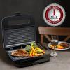 imageOVENTE Electric Sandwich Maker with NonStick Plates Indicator Lights Cool Touch Handle Easy to Clean and Store Perfect for Cooking Breakfast Grilled Cheese Tuna Melts and Snacks Black GPS401BGP0401B