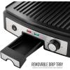 imageOVENTE Electric Sandwich Maker with NonStick Plates Indicator Lights Cool Touch Handle Easy to Clean and Store Perfect for Cooking Breakfast Grilled Cheese Tuna Melts and Snacks Black GPS401BGP1861BR