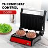 imageOVENTE Electric Sandwich Maker with NonStick Plates Indicator Lights Cool Touch Handle Easy to Clean and Store Perfect for Cooking Breakfast Grilled Cheese Tuna Melts and Snacks Black GPS401BGP0540R