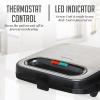 imageOVENTE Electric Sandwich Maker with NonStick Plates Indicator Lights Cool Touch Handle Easy to Clean and Store Perfect for Cooking Breakfast Grilled Cheese Tuna Melts and Snacks Black GPS401BGP0401B