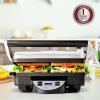 imageOVENTE Electric Sandwich Maker with NonStick Plates Indicator Lights Cool Touch Handle Easy to Clean and Store Perfect for Cooking Breakfast Grilled Cheese Tuna Melts and Snacks Black GPS401BGP1000BR