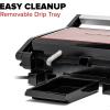 imageOVENTE Electric Sandwich Maker with NonStick Plates Indicator Lights Cool Touch Handle Easy to Clean and Store Perfect for Cooking Breakfast Grilled Cheese Tuna Melts and Snacks Black GPS401BGP0540R