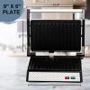 imageOVENTE Electric Sandwich Maker with NonStick Plates Indicator Lights Cool Touch Handle Easy to Clean and Store Perfect for Cooking Breakfast Grilled Cheese Tuna Melts and Snacks Black GPS401BGP0620BR