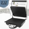 imageOVENTE Electric Sandwich Maker with NonStick Plates Indicator Lights Cool Touch Handle Easy to Clean and Store Perfect for Cooking Breakfast Grilled Cheese Tuna Melts and Snacks Black GPS401BGP1000BR