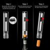 imageOVENTE Electric Wine Bottle Opener with Foil Cutter Automatic and OneTouch Operation Portable Cordless and Battery Operated Corkscrew Remover For Home Parties and Bars Stainless Steel WO1381S
