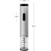 imageOVENTE Electric Wine Bottle Opener with Foil Cutter Automatic and OneTouch Operation Portable Cordless and Battery Operated Corkscrew Remover For Home Parties and Bars Stainless Steel WO1381S