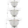 imageOVENTE Mixing Bowl Stainless Steel with Lids Nesting Bowls with Measuring Marks Safe Easy to Clean ampamp StoragePerfect for Cooking Baking ServingSilver BM46333S 15355 QuartsMixing BowlSet of 3Colander  Set of 3