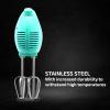 imageOVENTE Portable 5 Speed Mixing Electric Hand Mixer with Stainless Steel Whisk Beater Attachments ampamp Snap Storage Case Compact Lightweight 150 Watt Powerful Blender for Baking ampamp Cooking White HM151WTurquoise