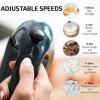 imageOVENTE Portable 5 Speed Mixing Electric Hand Mixer with Stainless Steel Whisk Beater Attachments ampamp Snap Storage Case Compact Lightweight 150 Watt Powerful Blender for Baking ampamp Cooking White HM151WBlack