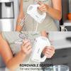 imageOVENTE Portable 5 Speed Mixing Electric Hand Mixer with Stainless Steel Whisk Beater Attachments ampamp Snap Storage Case Compact Lightweight 150 Watt Powerful Blender for Baking ampamp Cooking White HM151WWhite