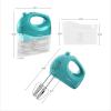 imageOVENTE Portable 5 Speed Mixing Electric Hand Mixer with Stainless Steel Whisk Beater Attachments ampamp Snap Storage Case Compact Lightweight 150 Watt Powerful Blender for Baking ampamp Cooking White HM151WTurquoise