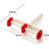 imageOVENTE Ravioli Pasta and MultiPastry Cutter with Removable 3Roller Wheel Design Compact BPAFree Slicer Ideal for Cutting or Sealing Fresh Homemade Dough for Cookie and More Red ACPPA7100R
