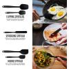 imageOVENTE Set of 5 Silicone Spatula  Food Grade Rubber Spatulas Heat Resistant w Stainless Steel Core ampamp Seamless Design Non Stick Rubber Spatula for Mixing Baking ampamp Cooking Red SP12305RBlack