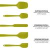 imageOVENTE Set of 5 Silicone Spatula  Food Grade Rubber Spatulas Heat Resistant w Stainless Steel Core ampamp Seamless Design Non Stick Rubber Spatula for Mixing Baking ampamp Cooking Red SP12305RGreen