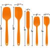imageOVENTE Set of 5 Silicone Spatula  Food Grade Rubber Spatulas Heat Resistant w Stainless Steel Core ampamp Seamless Design Non Stick Rubber Spatula for Mixing Baking ampamp Cooking Red SP12305ROrange